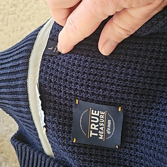 True Measure 100% Cotton Sweater. Size Large Perfect Condition - Picture 6 of 11